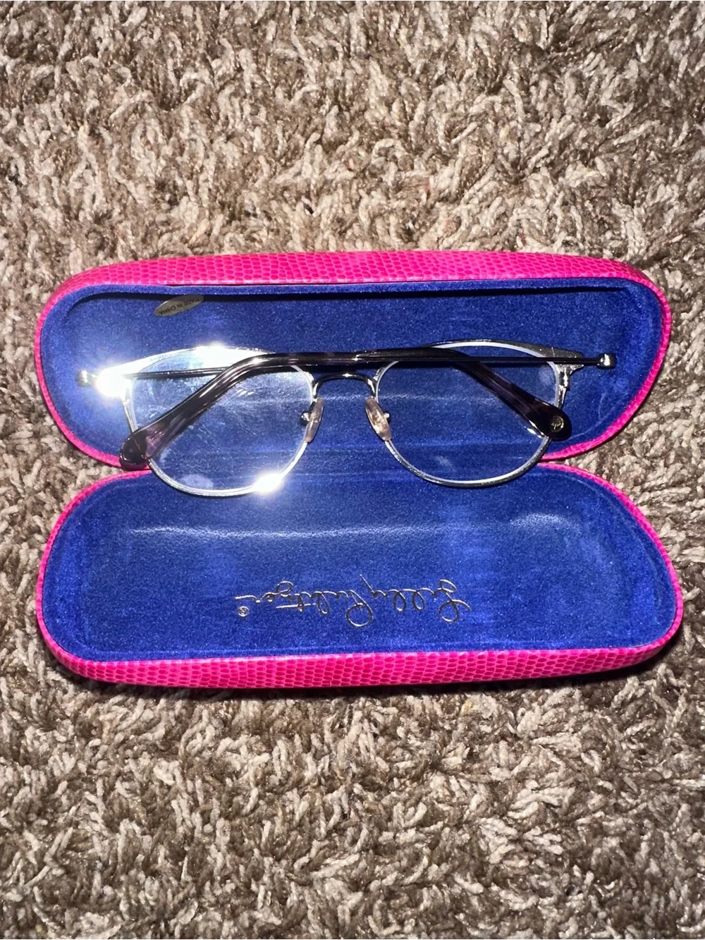 Lilly Pulitzer glasses with case